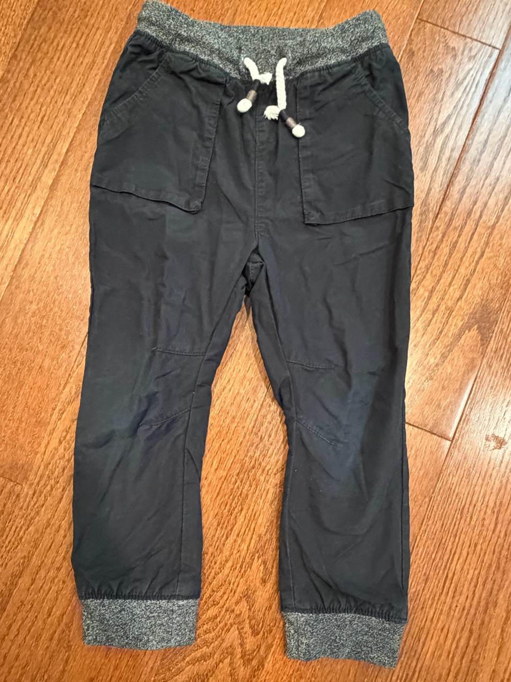 Cat & Jack Black Toddler Jogger Pants with inside lining and Gray Cuffs
